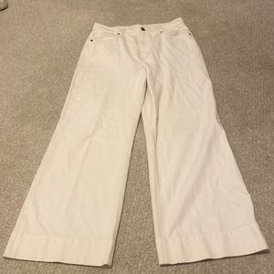 Loft White Wide Leg Jeans